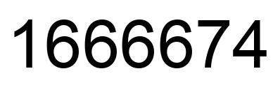 Number 1666674 black image