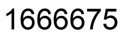 Number 1666675 black image