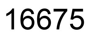 Número 16675 imagen negro