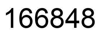 Number 166848 black image