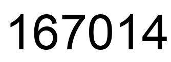 Number 167014 black image