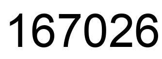 Number 167026 black image