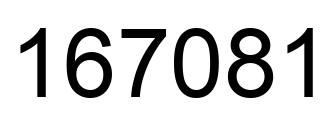 Number 167081 black image