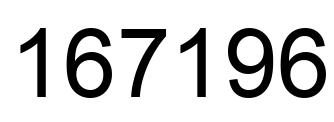Number 167196 black image