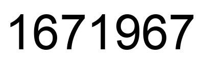 Number 1671967 black image