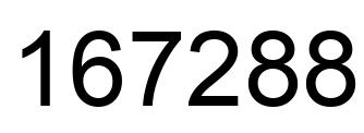 Number 167288 black image