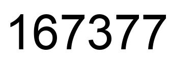 Number 167377 black image