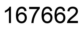 Number 167662 black image