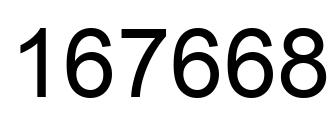 Number 167668 black image