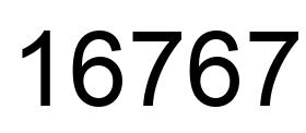 Number 16767 black image