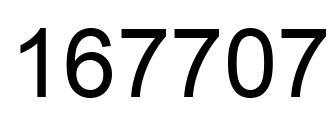 Number 167707 black image