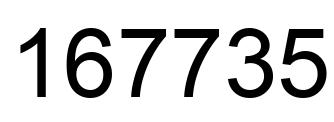 Número 167735 imagen negro