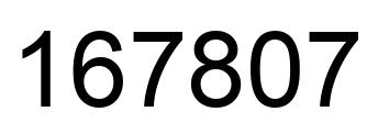 Number 167807 black image