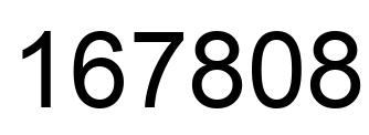 Number 167808 black image