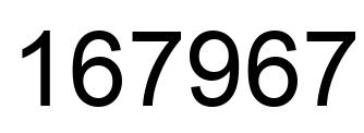 Number 167967 black image