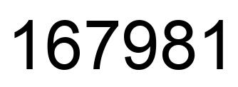 Number 167981 black image