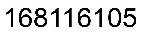 Number 168116105 black image