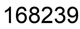 Number 168239 black image