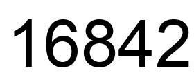 Number 16842 black image