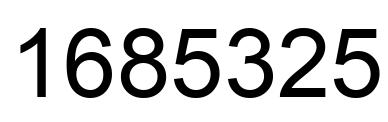 Número 1685325 imagen negro