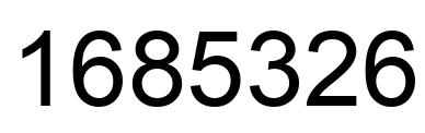 Número 1685326 imagen negro