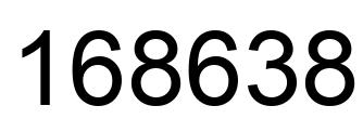 Number 168638 black image