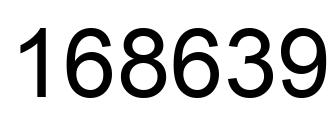 Number 168639 black image