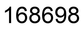 Number 168698 black image