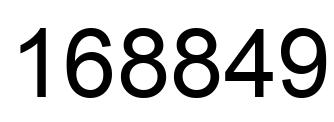 Number 168849 black image