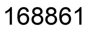 Number 168861 black image