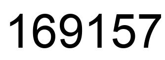 Number 169157 black image