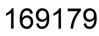 Número 169179 imagen negro