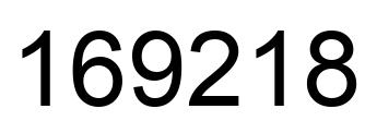 Number 169218 black image