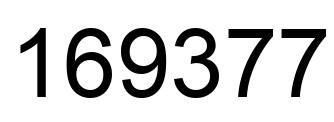 Número 169377 imagen negro