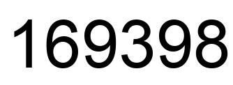 Number 169398 black image