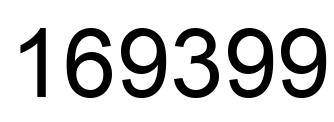 Number 169399 black image