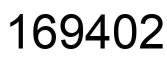 Number 169402 black image
