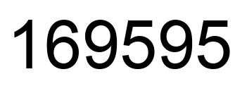 Number 169595 black image