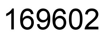 Number 169602 black image