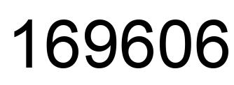 Number 169606 black image