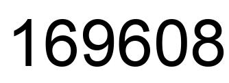 Number 169608 black image