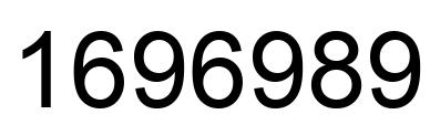 Number 1696989 black image