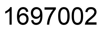 Number 1697002 black image
