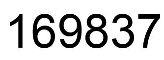 Number 169837 black image