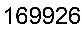 Number 169926 black image