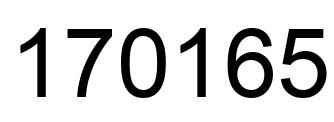 Number 170165 black image