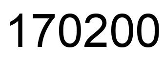 Number 170200 black image