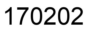 Number 170202 black image
