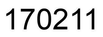 Number 170211 black image
