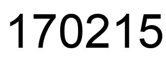 Number 170215 black image